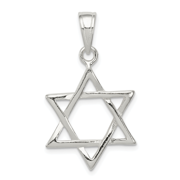 Sterling Silver Star of David Charm - Picture 1 of 3
